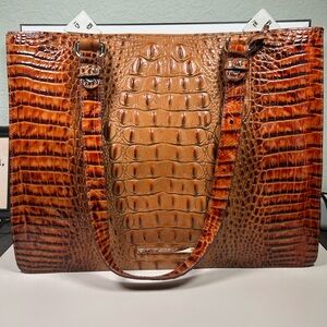 Brahmin “Anywhere Tote” Bag Leather (Crocodile Embossed)